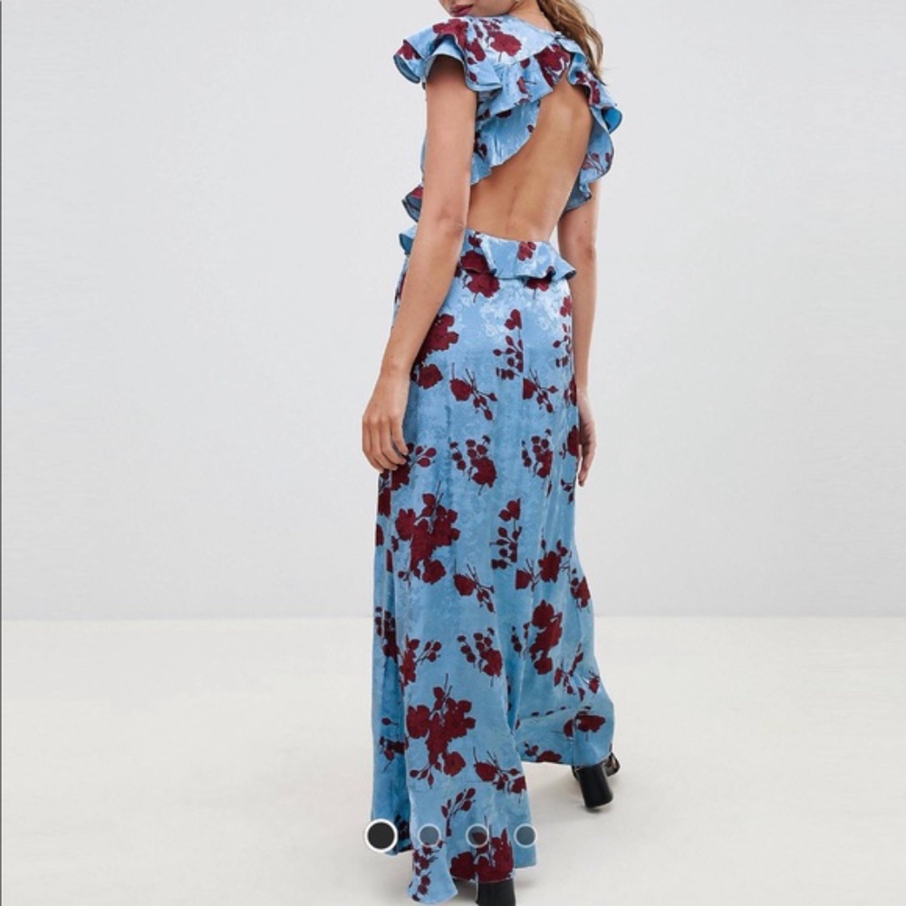 NWT ASOS Floral Print Satin Jacquard Maxi Dress